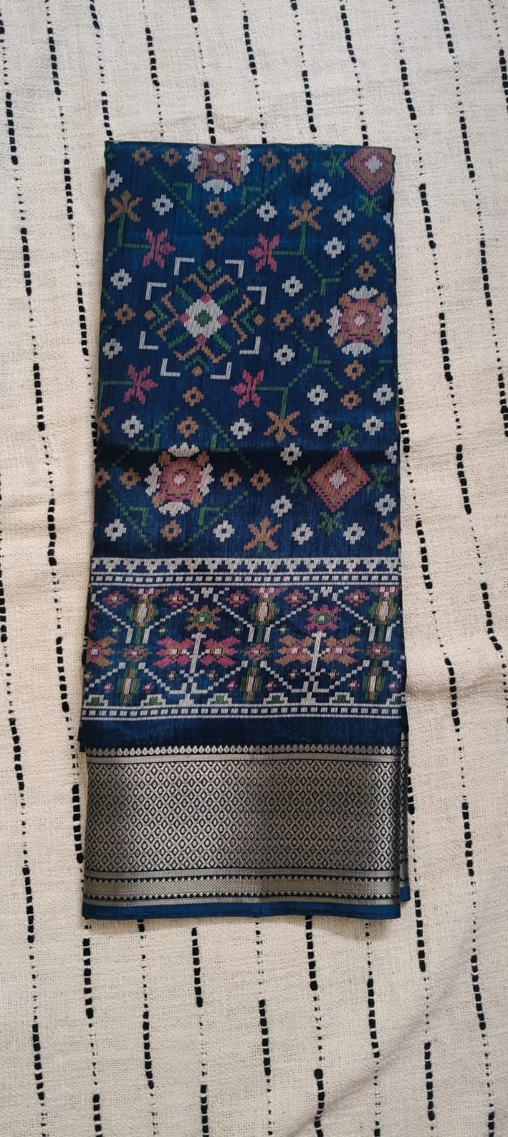 Blue-Pochampalli Design-Sithara Saree