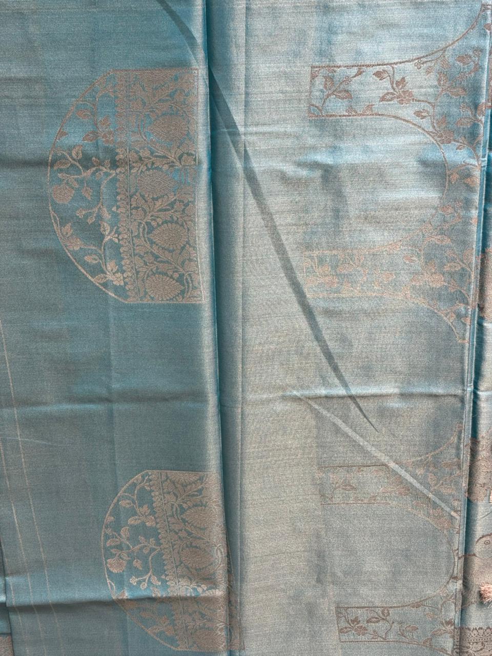 Blue-Tissue Saree