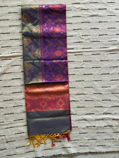 Purple n Pink-Pochampalli Silk Saree