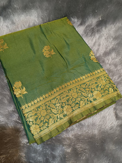 Green-Butta Design-Banaras Saree