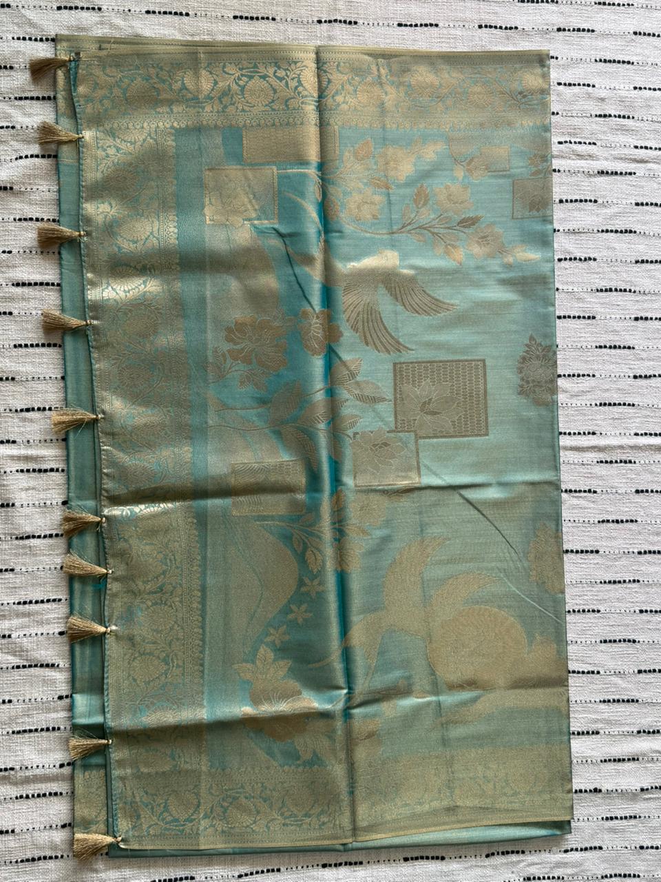 Blue-Tissue Saree
