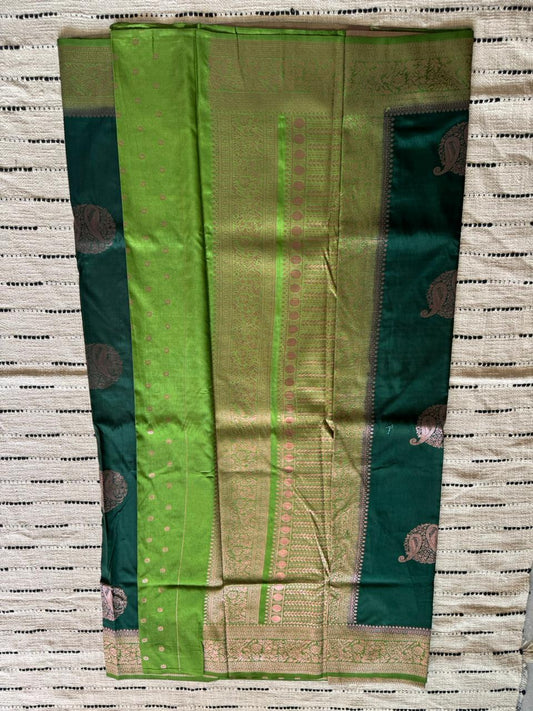 Dark Green-Masharu Design-Soft Silk Saree