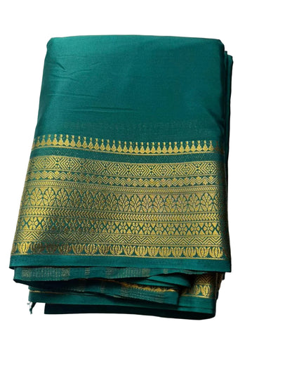 Green-Mysore Crepe Silk Saree