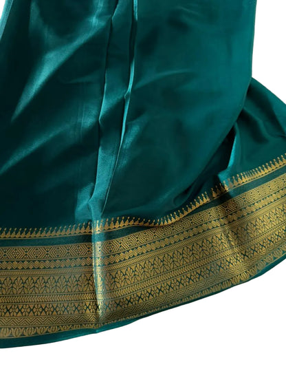 Green-Mysore Crepe Silk Saree