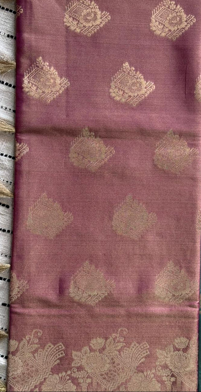 Onion Pink-Tissue Saree