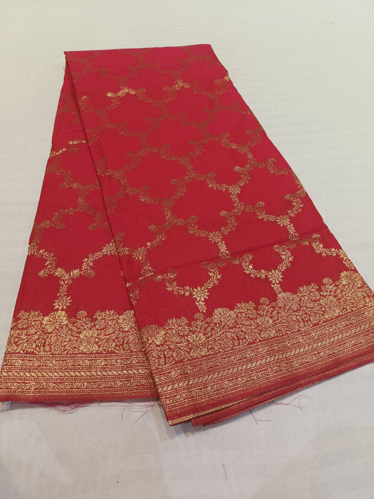 Red-Thread Weaving-Banaras Tissue Saree