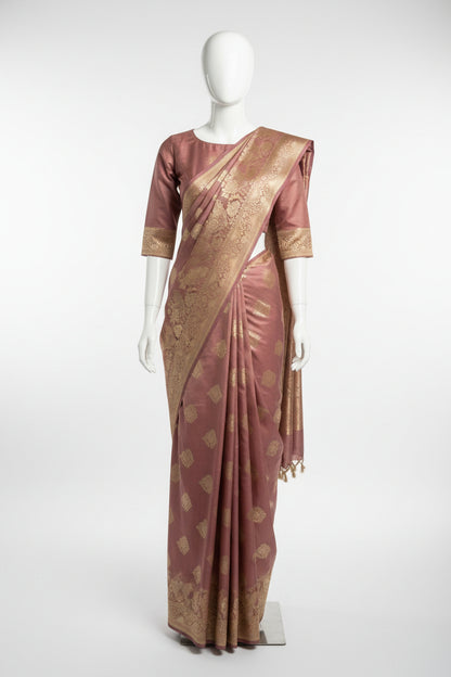 Onion Pink-Tissue Saree