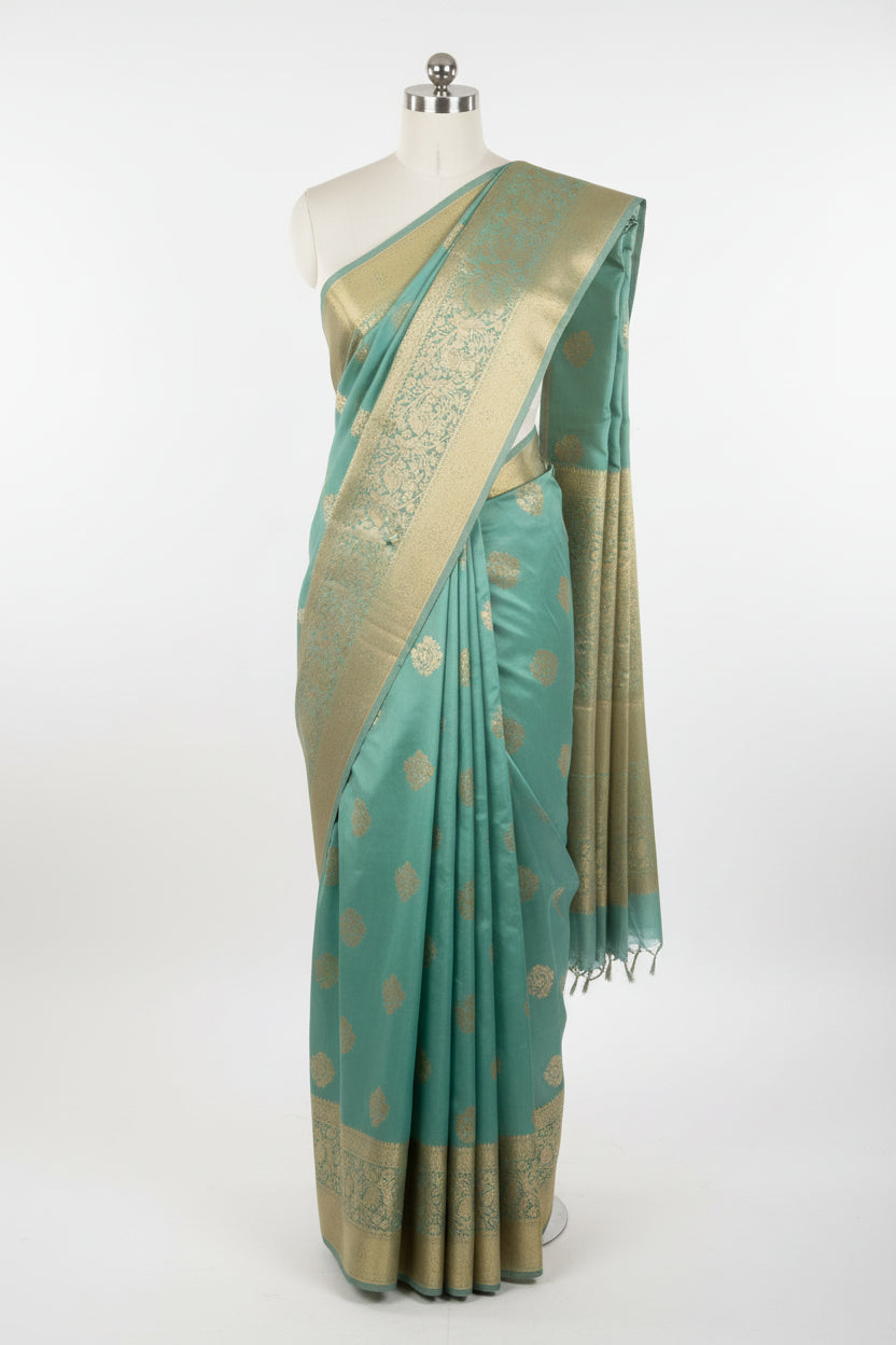 Blue-Tissue Saree