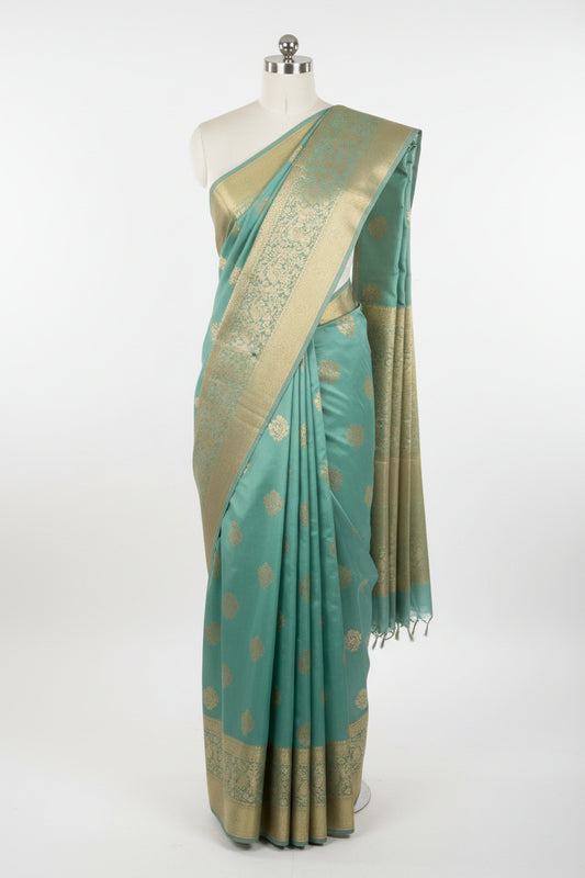Blue-Tissue Saree