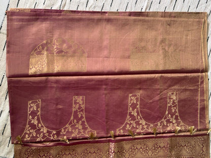 Onion Pink-Tissue Saree
